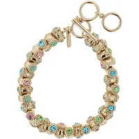 Otazu Vintage Spring Barrel Bracelet - Gold Multicolor Talla: OS | Brazaletes Outlet | Mujer | Amarillo