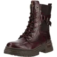 Mustang Botines con cordones rojo vino / negro