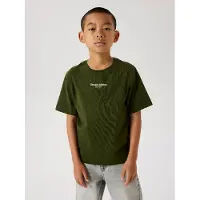 Name it Camiseta 'Brody' verde oscuro / blanco