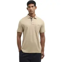 Barbour - Polos - Premium Corpatch Tailored Polo Shirt Washed Stone - Talla M - Marrón