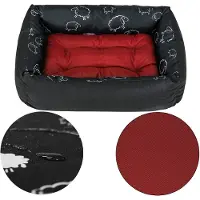 Merkloos Cama para perros lavable, apta para perros pequeños, medianos y grandes - Talla M, color burdeos