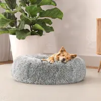 Merkloos Cama suave para perros y gatos, de forma redonda, 50 x 50 cm