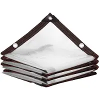 Merkloos Elzusha - Lona impermeable para velas con ojales, 2 x 10 metros