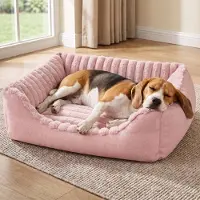 Merkloos Cama para perros con base antideslizante y funda lavable, ideal para perros pequeños