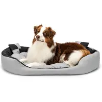 Merkloos Cama para perros Lionto, modelo 4 en 1, repelente al agua, color /gris, 110x80 cm
