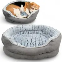 Merkloos Cama para perros, suave y cómoda, de 55 x 45 x 17 cm. Antideslizante, lavable, fabricada con material de felpa. Ofrece un lugar cómodo para descansar y un alto nivel de confort. Cama para perros
