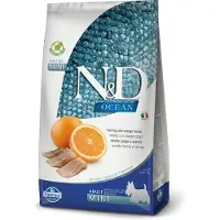 Farmina Pet Food N&D Ocean, alimento para peces, sabor Arenque y Naranja, para adultos, tamaño pequeño (5-10 kilogramos), con arenque, 2,5 kg