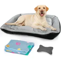 Merkloos Cama para perros de tamaño mediano, lavable y cómoda