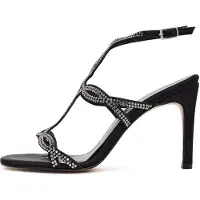 Derimod Sandalias con hebilla negro / plata