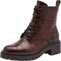Tamaris Botines con cordones cognac