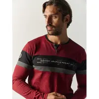 KOROSHI Camiseta gris moteado / rojo moteado / negro / blanco