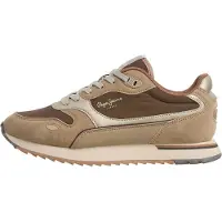 Pepe Jeans para mujer. PLS400039 Zapatillas Bexley Essence marrón (36), Plano, Cordones, Casual, outlet 2026.