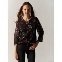 KOROSHI Blusa beige / rojo / negro