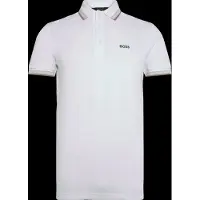 HUGO BOSS para hombre. 50469055 Polo Paddy blanco (S), Casual, Algodón, Manga corta, outlet 2026.