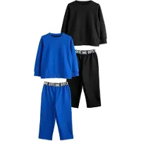 Next Pijama azul cobalto / negro / blanco