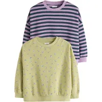 Next Camiseta verde claro / berenjena / lavanda