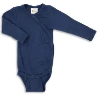 Engel - Kids' Wraparound Bodysuit L/S - Ropa interior merino size 74/80, azul