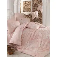 L'essentiel Maison L'Essentiel, Juego de ropa de cama para el hogar, modelo PRL2214, color rosa, incluye funda de edredón, 100% algodón reforzado