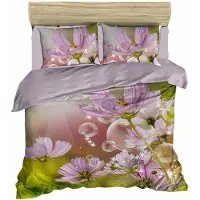 L'essentiel Maison L'Essentiel, Juego de ropa de cama, Adal - PRL2014, Verde, Incluye: manta de edredón, funda de edredón y fundas de almohada. Material: 100% microfibra de poliéster