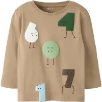 Name it Camiseta 'NMMOLAF' beige / azul pastel / verde oscuro / blanco