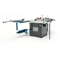 HBM Sierra de panel , mesa de sierra circular con mesa rodante deluxe 3000 Watt 400 Volt
