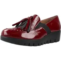 Wonders para mujer. C-33361_2024_9834 Mocasines de Piel FLY 361 Burdeos Rojo (37), 3 a 5cm, Ninguno, Casual, Charol, outlet 2026.