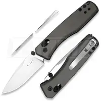 Kizer Cutlery Navaja Aegis AEB-L, Gray Aluminum, Satin