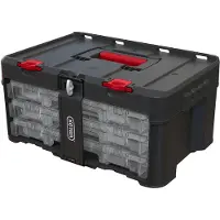 Keter Caja de herramientas Stack'N'Roll (17210831/253380) con 3 organizadores, color negro
