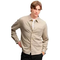 Superdry para hombre. M4011187A Camisa Twill Tweed beige (XXL), Casual, Lana, Clásico, Manga larga, outlet 2026.