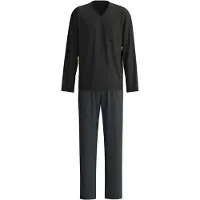 Calida Pijama largo 'Relax Streamline' azul paloma / negro