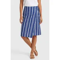 ARKET Jolanda Stripe Wrap Blue Talla: 34 | Faldas Midi Outlet | Mujer | Azul
