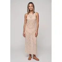 ARKET Press Merrick Lace Dress Beige Talla: M | Vestidos Maxi Outlet | Mujer | Marrón