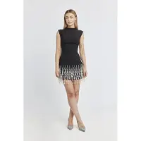 Odd Muse Sleeveless Pearl Drop Dress Black Talla: XXS | Mini Vestidos Outlet | Mujer | Blanco