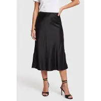 ARKET Joanie Slit Skirt Black Talla: 42 | Faldas Midi Outlet | Mujer | Negro