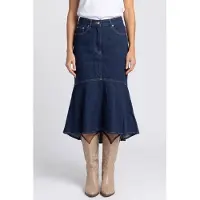 ARKET Jaipur Denim Skirt Blue Talla: 38 | Faldas Midi Outlet | Mujer | Azul