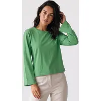 ARKET Nieve Longsleeve Blouse Green Talla: L | Manga Larga Outlet | Mujer | Verde