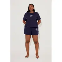 Odd Muse Resort Club T-shirt Navy Talla: XXL | Camisetas de Seda Outlet | Mujer | Azul