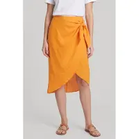 ARKET Lima Wrap Linen Skirt Orange Talla: S | Faldas Midi Outlet | Mujer | Blanco