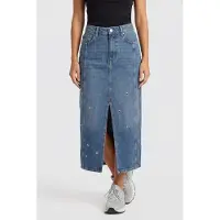 ARKET Jaboella Denim Eyelet Skirt Blue Talla: 34 | Faldas Maxi Outlet | Mujer | Azul