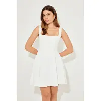 Odd Muse Square Neck Mini Dress White Talla: XXS | Mini Vestidos Outlet | Mujer | Blanco