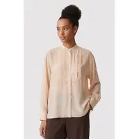 ARKET Henna Fluid Tuxedo Shirt Beige Talla: 36 | Manga Larga Outlet | Mujer | Marrón