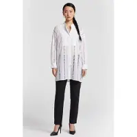 ARKET Haga Broderie Shirt White Talla: 36 | Manga Larga Outlet | Mujer | Blanco