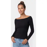 ARKET Manana Off Shoulder Top Black Talla: XS | Manga Larga Outlet | Mujer | Negro