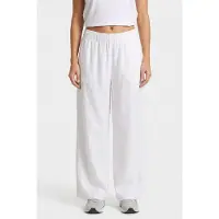 ARKET Lempi Linen Trousers White Talla: L | Pantalones Outlet | Mujer | Blanco