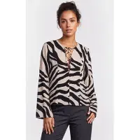ARKET Heli Aop Blouse Black Talla: 32 | Manga Larga Outlet | Mujer | Negro