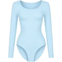 Cfab Body moldeador 'Longsleeve Bodysuit Sculpting Shapewear with Briefs' azul pastel