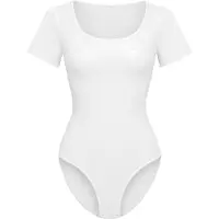 Cfab Body moldeador 'T-Shirt Bodysuit Sculpting Shapewear with Briefs' blanco
