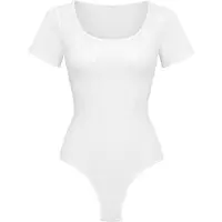 Cfab Body moldeador 'T-Shirt Bodysuit Sculpting Shapewear with String' blanco