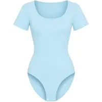 Cfab Body moldeador 'T-Shirt Bodysuit Sculpting Shapewear with Briefs' azul cielo