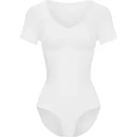 Cfab Body moldeador 'T-Shirt Bodysuit Sculpting Shapewear mit Slip' blanco